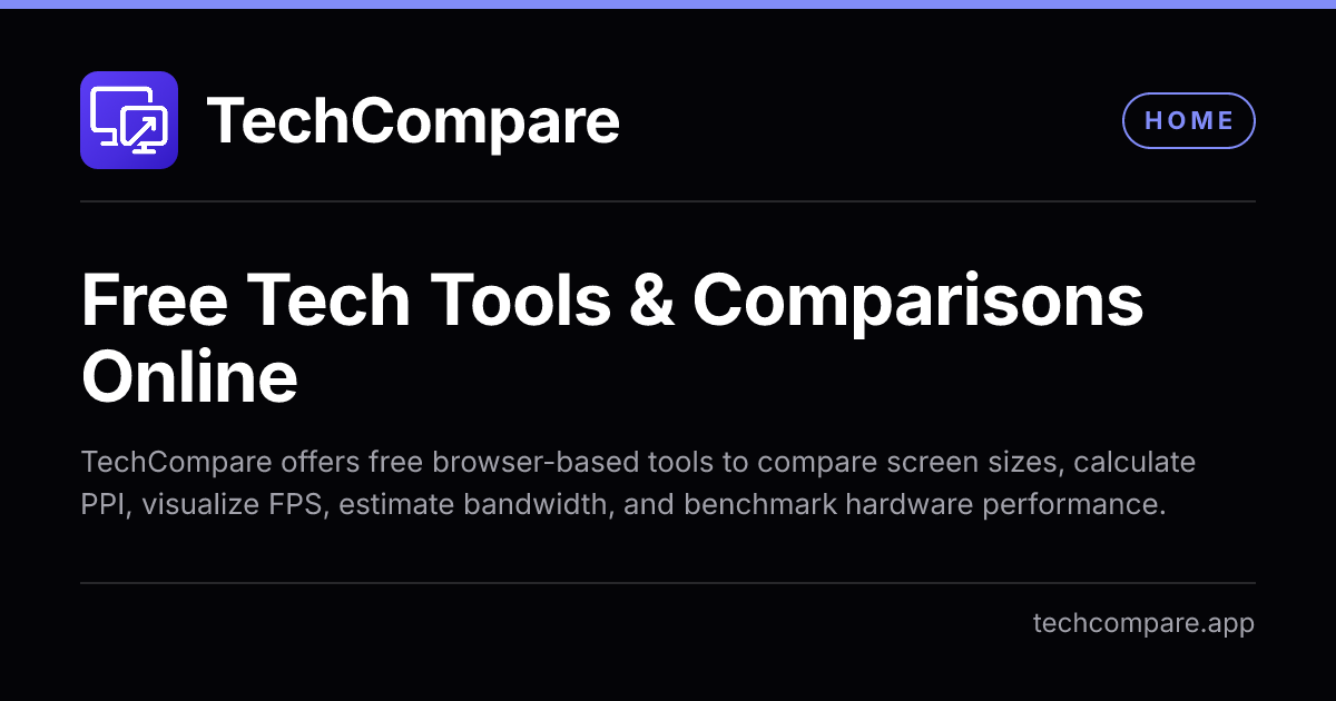 Computer Comparison Tool TechCompare - Tech Tools & Comparisons