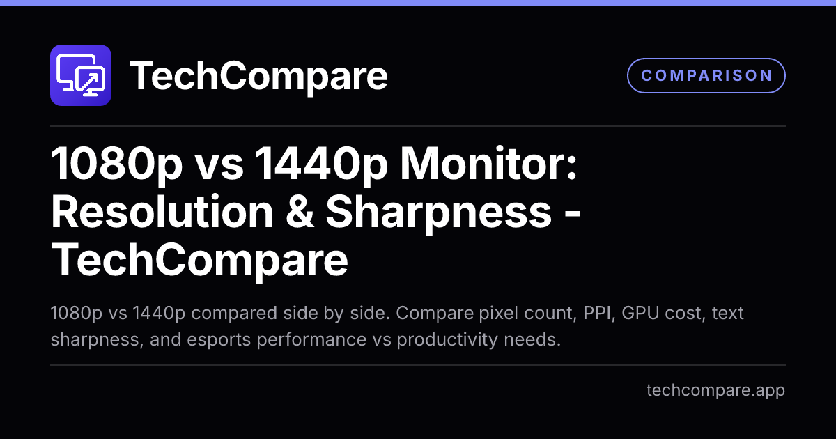 1080p (1920×1080) vs 1440p (2560×1440) - TechCompare